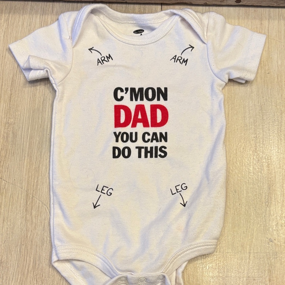Carter's White Baby Bodysuit with Red and Black Print